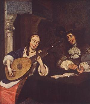 傑拉德 特 博爾奇 Woman Playing The Lute 傑拉德 特 博爾奇 Woman Playing The Lute